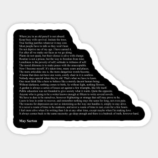 May Sarton Quotes Sticker